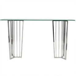 Trina Glass Console Table - Stainless Steel -Tables Sales 0000 704344 a