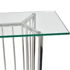Trina Glass Console Table - Stainless Steel -Tables Sales 0003 704344 c