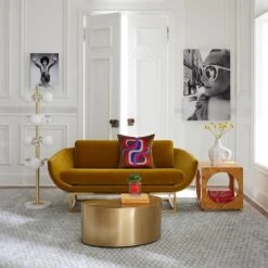 Jonathan Adler Brass Kidney Table - Small