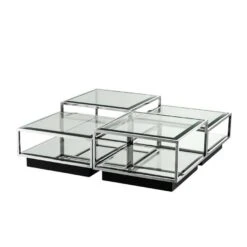 Eichholtz Tortona Coffee Table - Silver Set Of 4