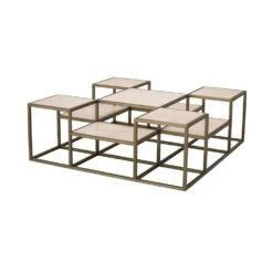 Eichholtz Smythson Coffee Table - Brushed Brass -Tables Sales 116626 2 1 1