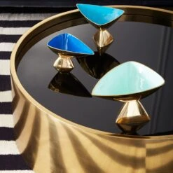 Jonathan Adler Alphaville Cocktail Table - Brass -Tables Sales alphaville cocktail table honedbrass styled