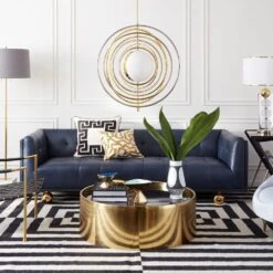 Jonathan Adler Alphaville Cocktail Table - Brass