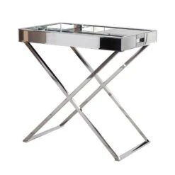 Frenchies Glamour Mirrored Side Table -Tables Sales frenchies glamour mirror