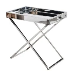 Frenchies Glamour Mirrored Side Table -Tables Sales frenchies glamour mirror one