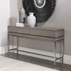 Uttermost Kamala Grey Oak Console Table