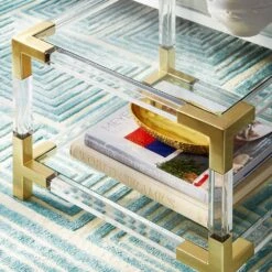 Jonathan Adler Jacques Two-Tier Accent Table - Brass -Tables Sales jacques 2 tier accent table 4