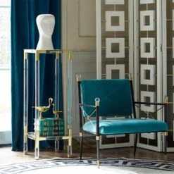Jonathan Adler Jacques Pedestal - Brass -Tables Sales jacques pedestal gold