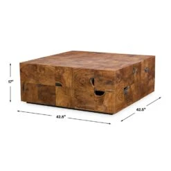 Uttermost Teak Coffee Table - Carmel -Tables Sales r22873 5