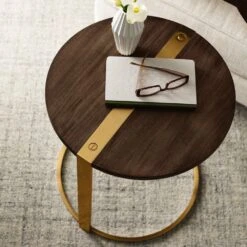 Theodore Alexander Carson Round Side Table - Cardamon