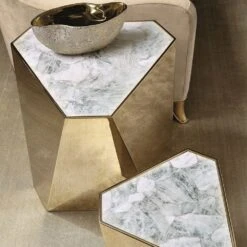 Caracole The Contempo Side Table - Gold - Small -Tables Sales sig 416 411 detail hr 1