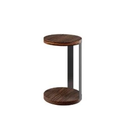 Dome Deco Genoa Side Table - Macassar Wood Brown - S