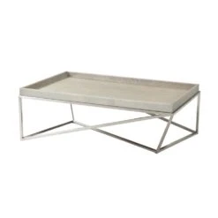 Theodore Alexander Crazy X Tray Coffee Table - Overcast