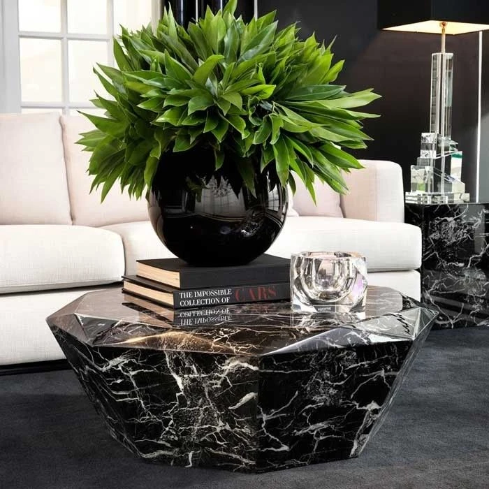 Eichholtz Diamond Coffee Table - Black Marble 1 Eichholtz Diamond Coffee Table - Black Marble